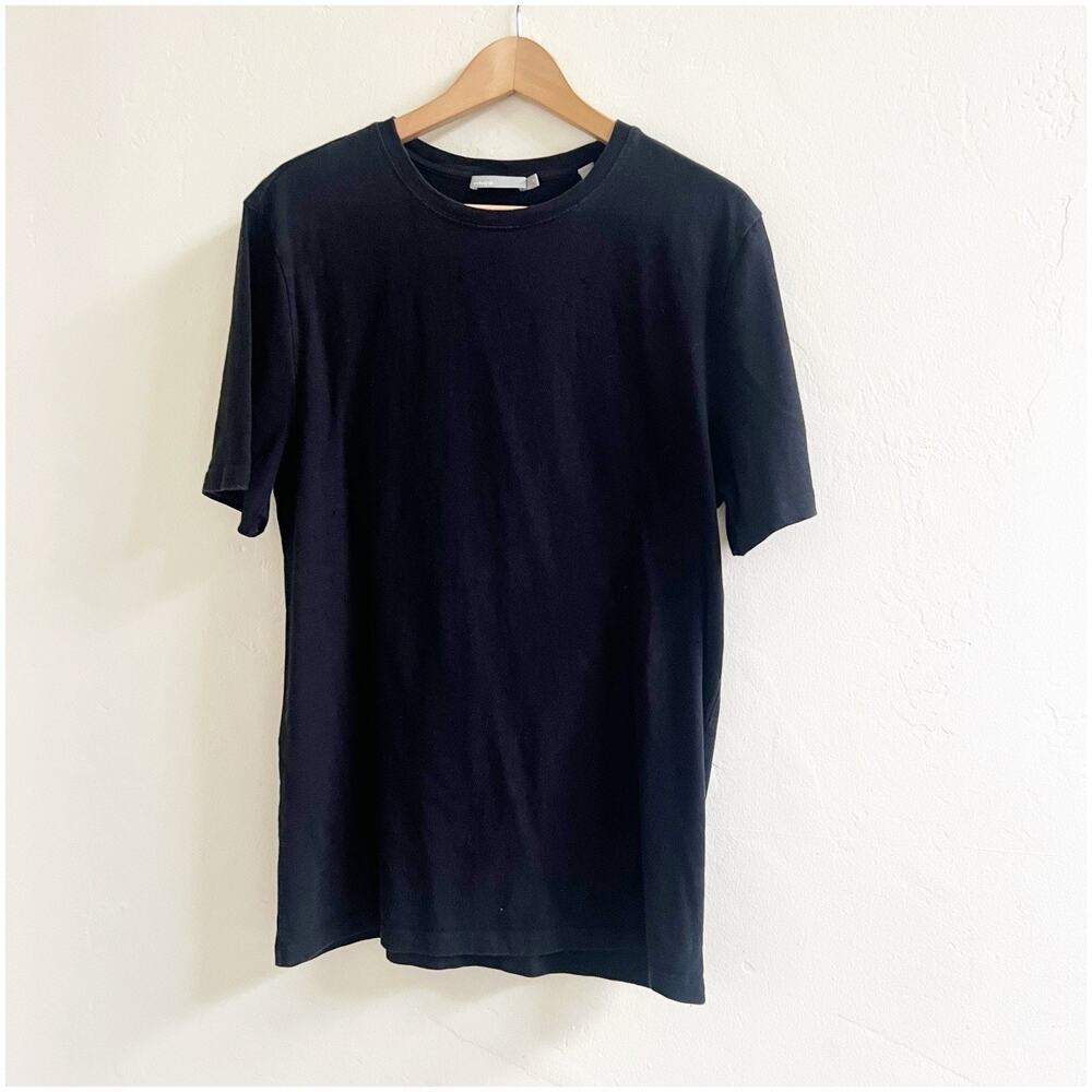Vince Men’s Distressed Cotton Tee Black Size Medium Streetwear Grunge